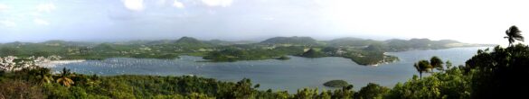Paysage panoramique du Sud Martinique baie du Marin