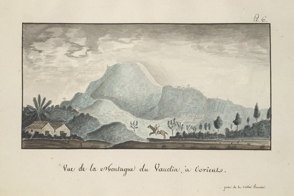 1808. Vue de la montagne du Vauclin à l'orient. Par Alexandre Moreau de Jonnes