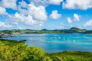 Vue de la baie du Marin en Martinique