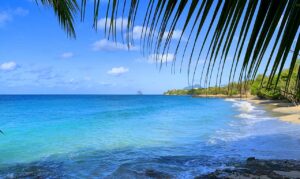 Vue de la plage à Sainte-Luce