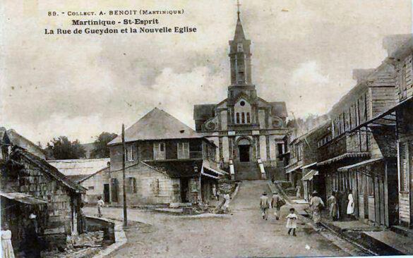 image d'archive de La rue Gueydon et la nouvelle église, au Saint-Esprit