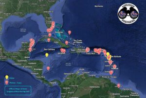 Carte des sargasses en temps réel