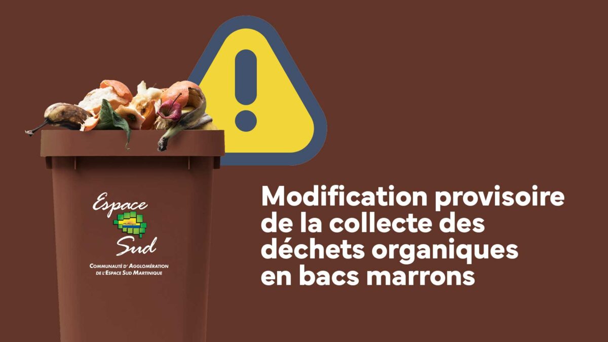 Modification provisoire de la collecte des déchets organiques en bacs marrons