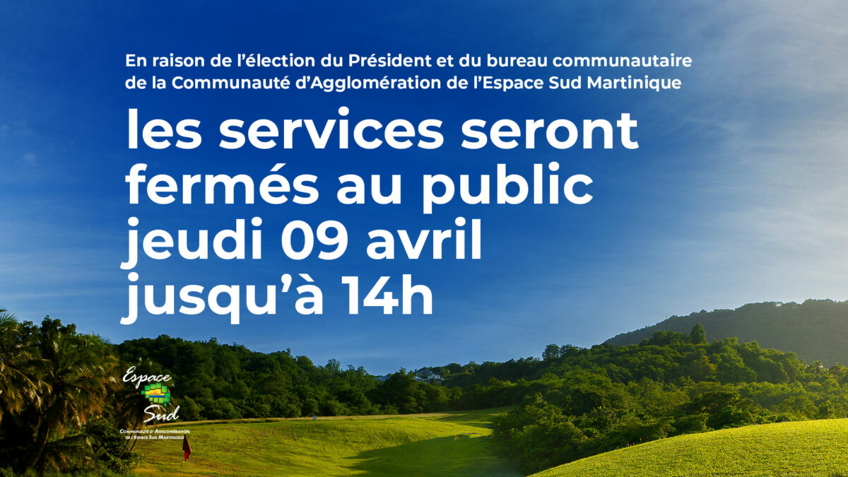 Jeudi 09 avril : les services seront fermés jusqu’à 14h