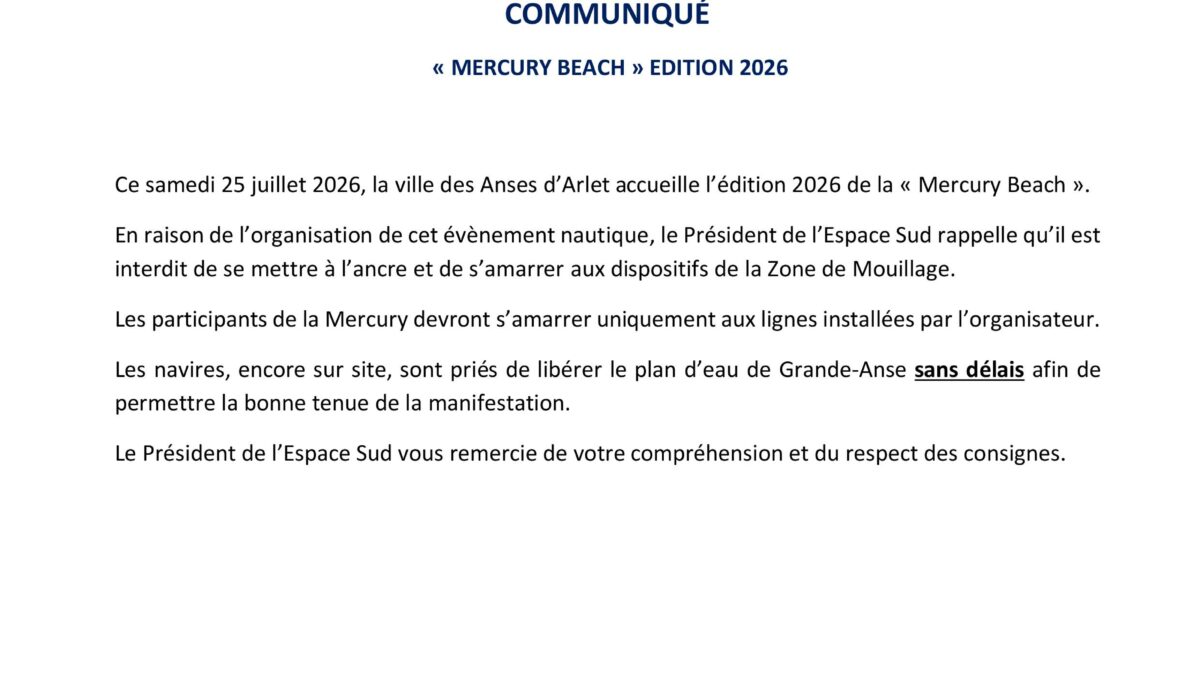 « MERCURY BEACH » EDITION 2026. COMMUNIQUÉ